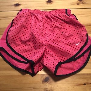 RARE! Pink/black polka dot Nike tempo shorts S